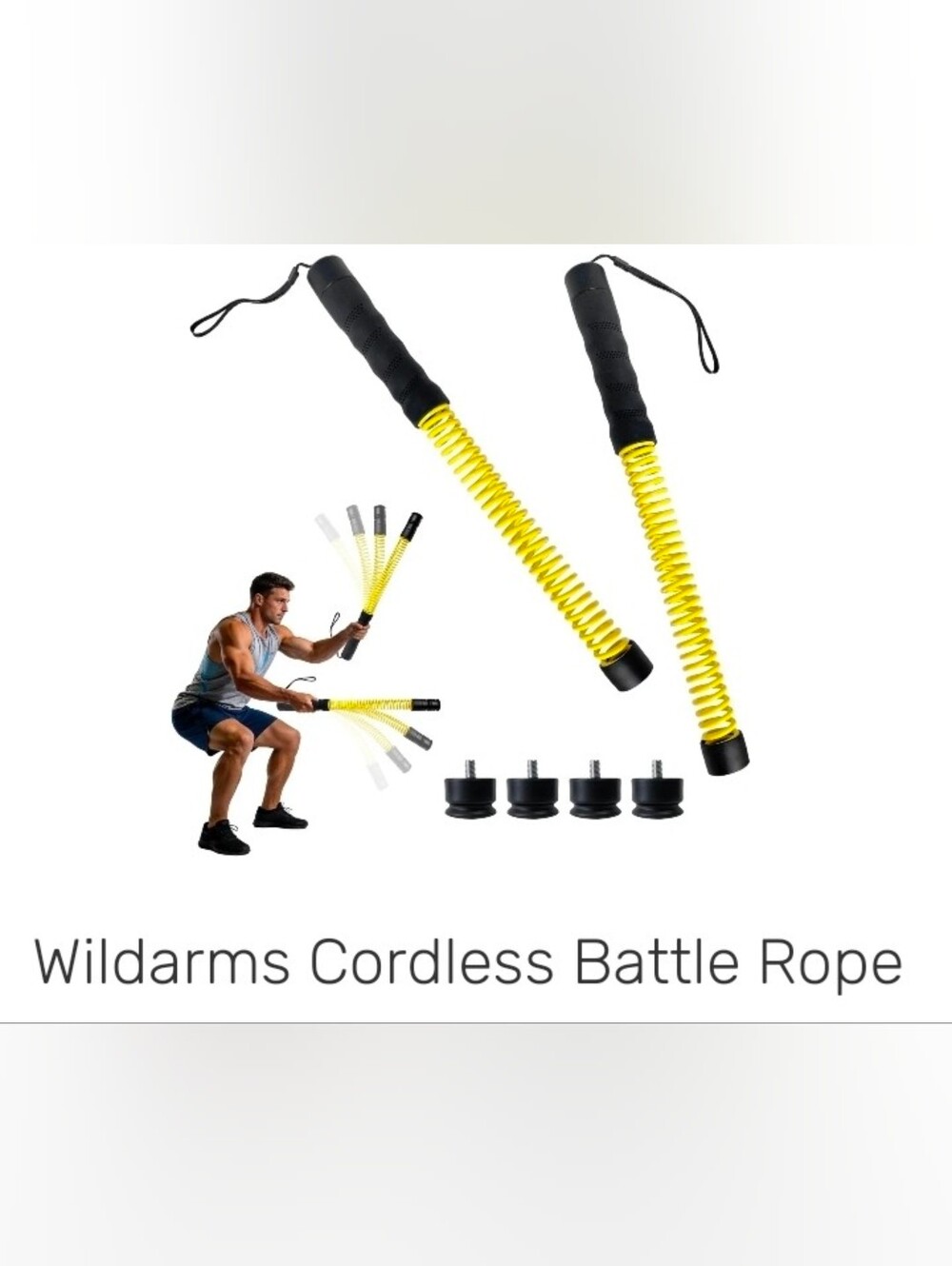 Wilda Yellow Cordless Battle Rope Trainer